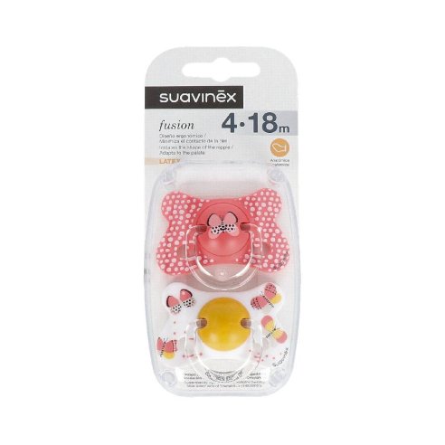 CHUPETE LATEX ANATOMICO SUAVINEX FUSION 4 - 18 MESES 2 UNIDADES
