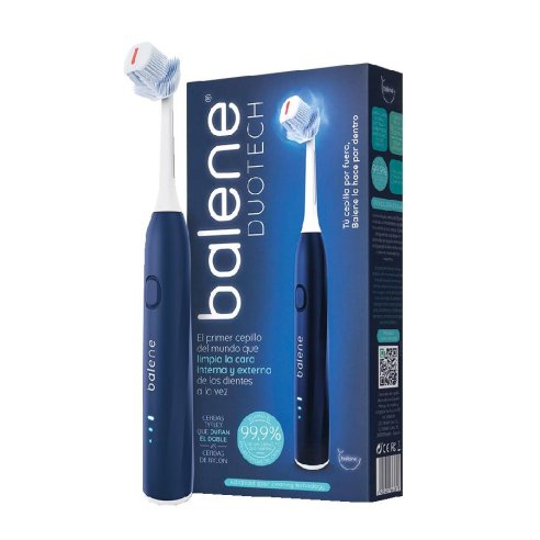 CEPILLO DENTAL ELECTRICO BALENE DUOTECH 1 UNIDAD COLOR AZUL