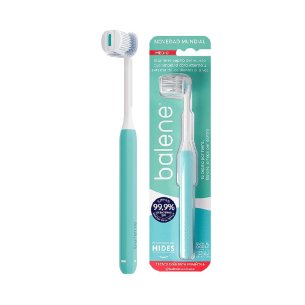 CEPILLO DENTAL ADULTO BALENE 1 UNIDAD MEDIO COLOR AGUAMARINA