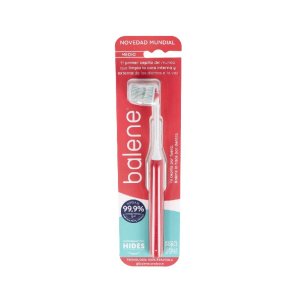 CEPILLO DENTAL ADULTO BALENE 1 UNIDAD MEDIO COLOR CORAL