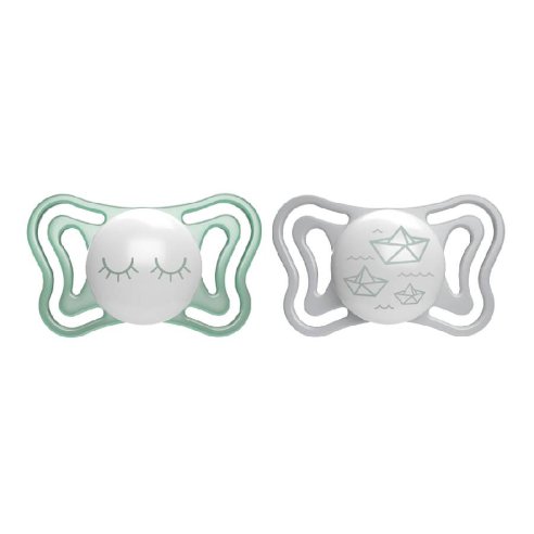CHUPETE SILICONA CHICCO PHYSIOFORMA LIGHT LUMINOSO 16 - 36 MESES 2 UNIDADES