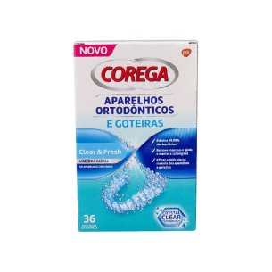 COREGA ORTODONCIAS & FERULAS  36 TABLETAS LIMPIADORAS