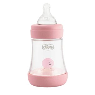 BIBERON PLASTICO T SILICONA CHICCO PERFECT5 ROSA 0M FLUJO...