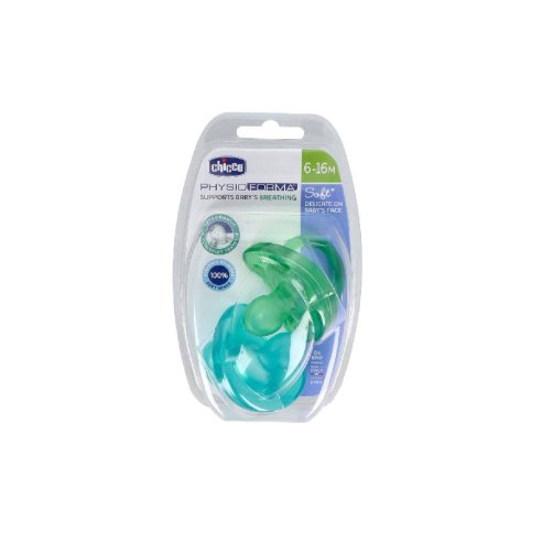 CHUPETE SILICONA CHICCO PHYSIOFORMA SOFT 6 - 12 MESES 2 UNIDADES NIÑO