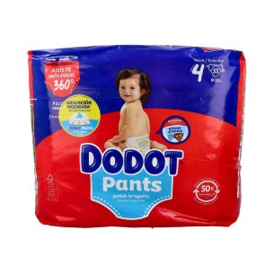 PAÑAL INFANTIL DODOT PANTS TALLA 4 9-15 KG 33 UNIDADES