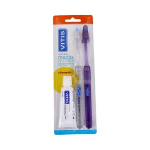 CEPILLO DENTAL ADULTO VITIS ACCESS MEDIO BLISTER 2 UNIDADES