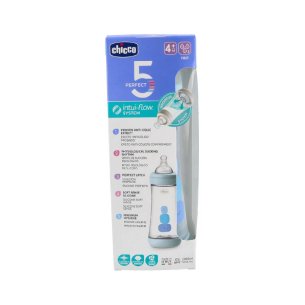 BIBERON PLASTICO T SILICONA CHICCO PERFECT5 AZUL 4M FLUJO...