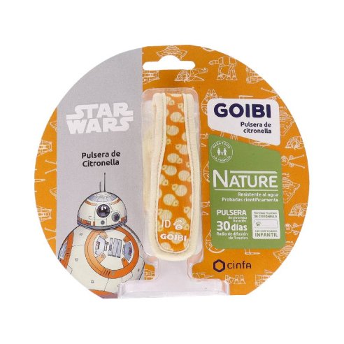 GOIBI PULSERA DE CITRONELLA NATURE  1 PULSERA STAR WARS BB8