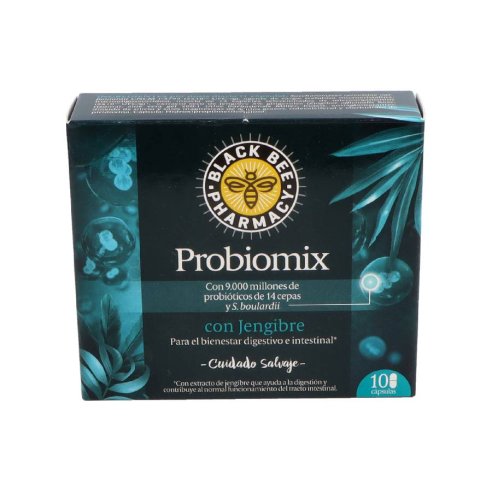 BLACK BEE PHARMACY PROBIOMIX CON JENGIBRE  10 CAPSULAS