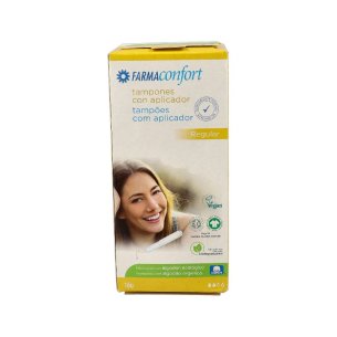 TAMPONES 100 ALGODON FARMACONFORT CON APLICADOR 16...