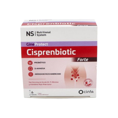 NS GINEPROTECT CISPRENBIOTIC FORTE  6 SOBRES 2,2 G SABOR FRUTOS DEL BOSQUE