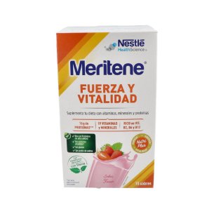 MERITENE FUERZA Y VITALIDAD BATIDO  15 SOBRES 30 G SABOR...