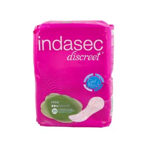 COMPRESA PERDIDAS LEVES INDASEC DISCREET MINI 22 UNIDADES