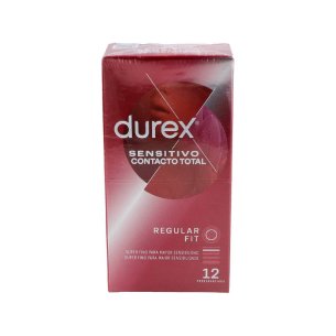 DUREX SENSITIVO CONTACTO TOTAL PRESERVATIVOS 12 UNIDADES