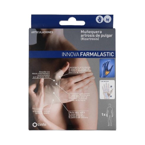 MUÑEQUERA RIZARTROSIS ARTROSIS DE PULGAR FARMALASTIC INNOVA DERECHA 1 UNIDAD TALLA MEDIANA