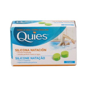 TAPONES OIDOS SILICONA NATACION QUIES ESTANDAR 6 UNIDADES