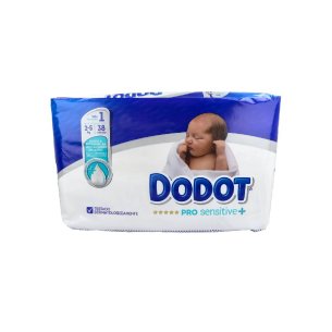 PAÑAL INFANTIL DODOT PRO SENSITIVE TALLA 1 2-5 KG 38...