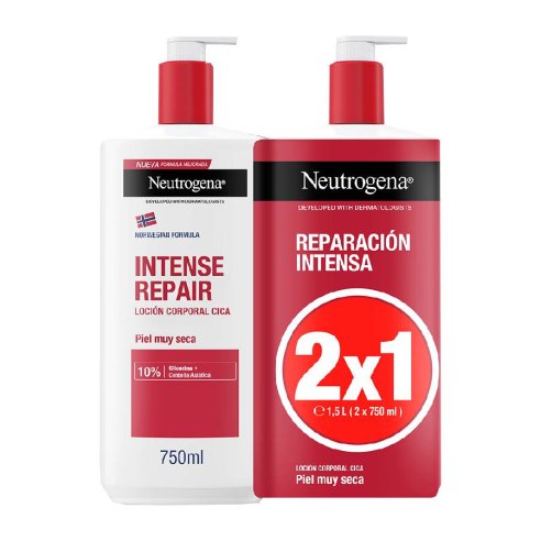 NEUTROGENA FORMULA NORUEGA LOCION CORPORAL REPARACION INTENSA PIEL MUY SECA Y RUGOSA 2 ENVASES 7