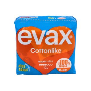 COMPRESAS HIGIENICAS FEMENINAS EVAX COTTONLIKE SUPER CON...